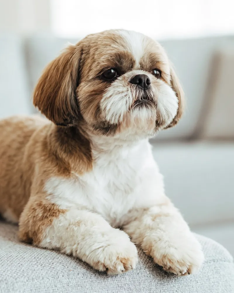 The same Shih Tzu in a neat teddy bear cut